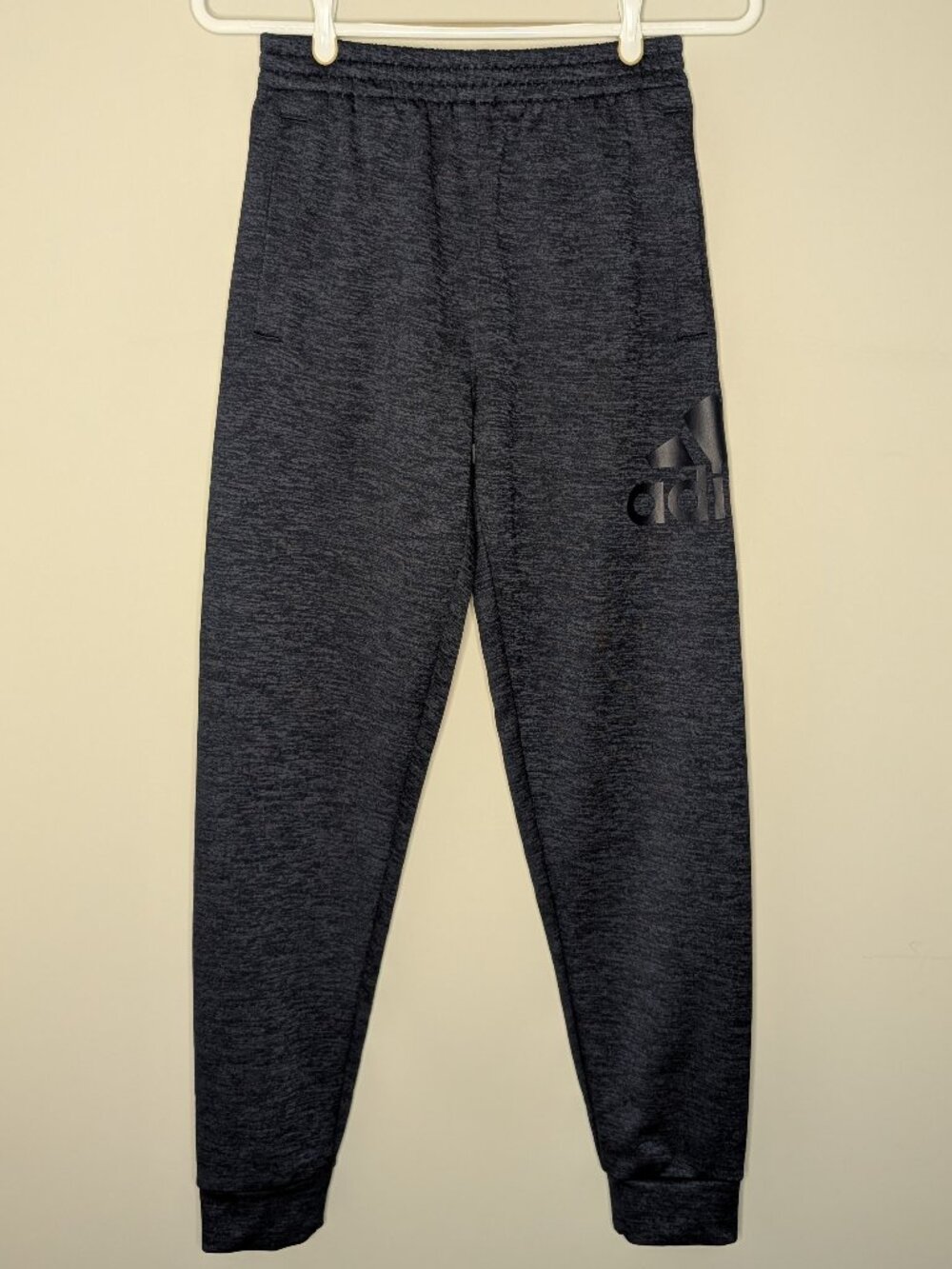 Adidas Jogger Pants Heathered Navy Blue Youth L 14/16